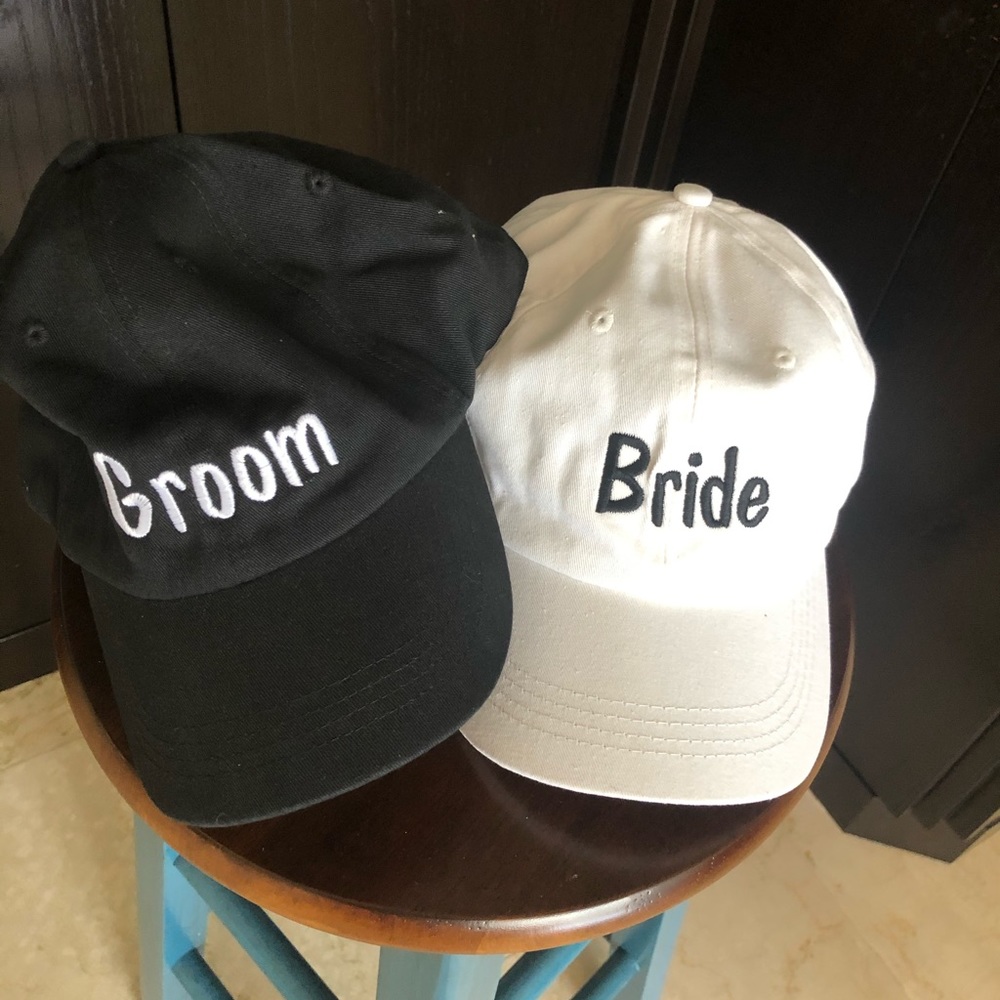 Bride & Groom Hat Set